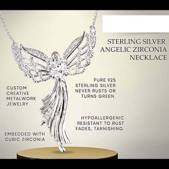 SILVER ARCHANGEL CROSS NECKLACE - Picture 1 of 5